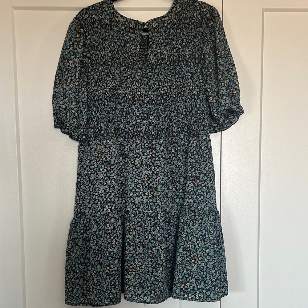 Floral Mini Dress in Blue